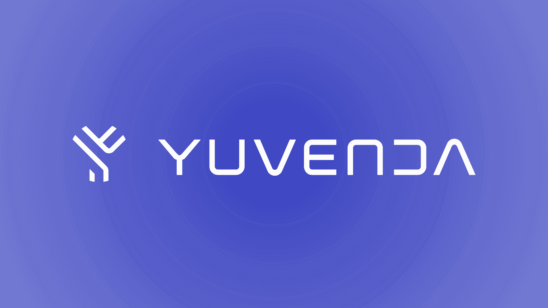 Yuveda logo with a stylized icon on a purple background.